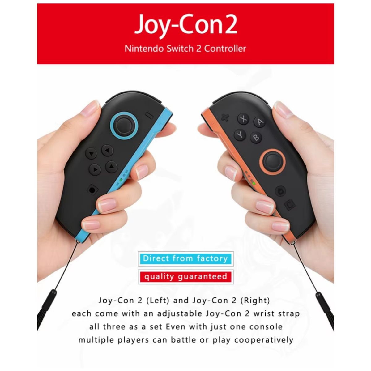 CORRERREY - El control inalámbrico Bluetooth es adecuado para Switch 2 Joy - con Gamepad ns, Gamepad Replacement