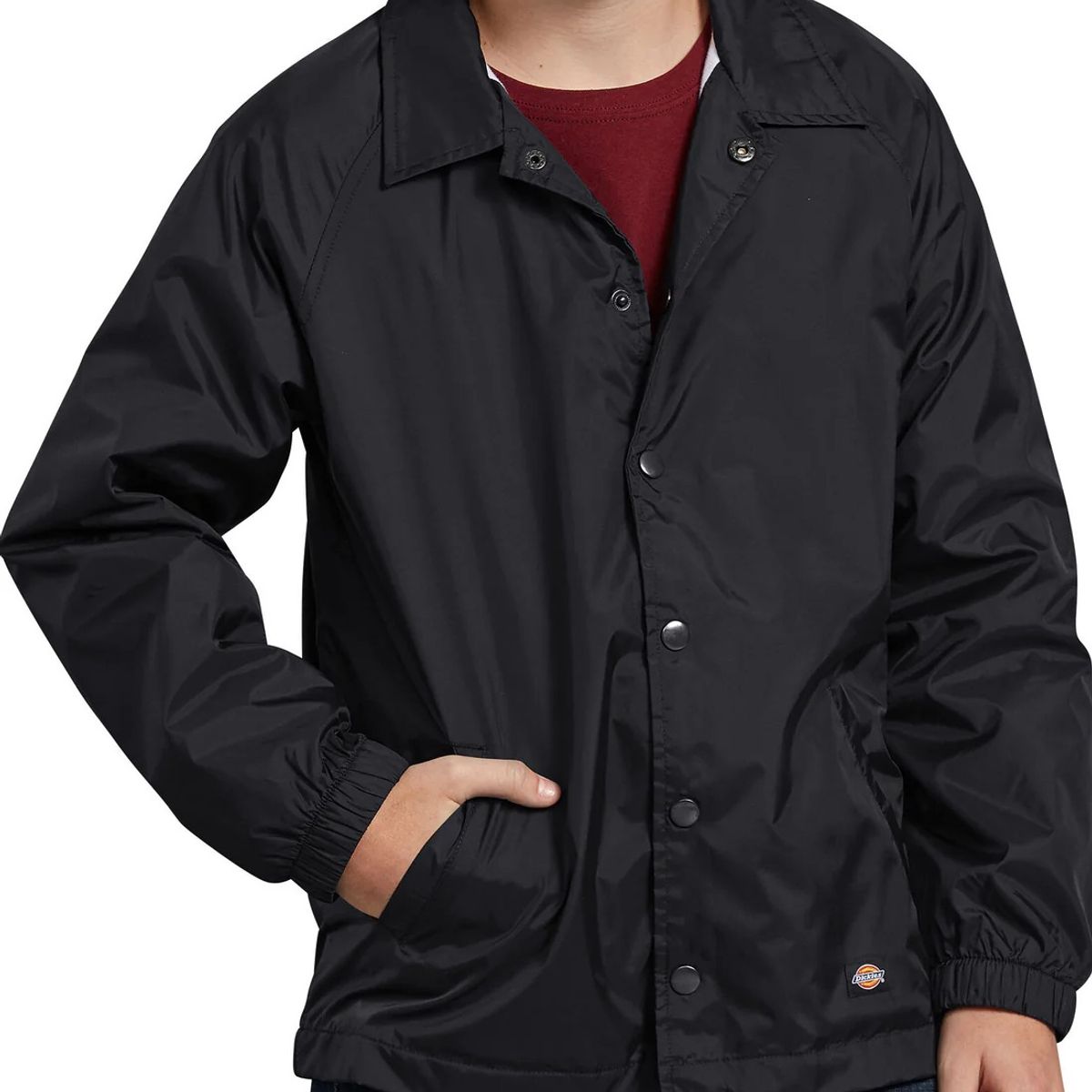 DICKIES - CHAQUETA DICKIES NYLON CIERRE FRONTAL PARA NIÑOS- NEGRO