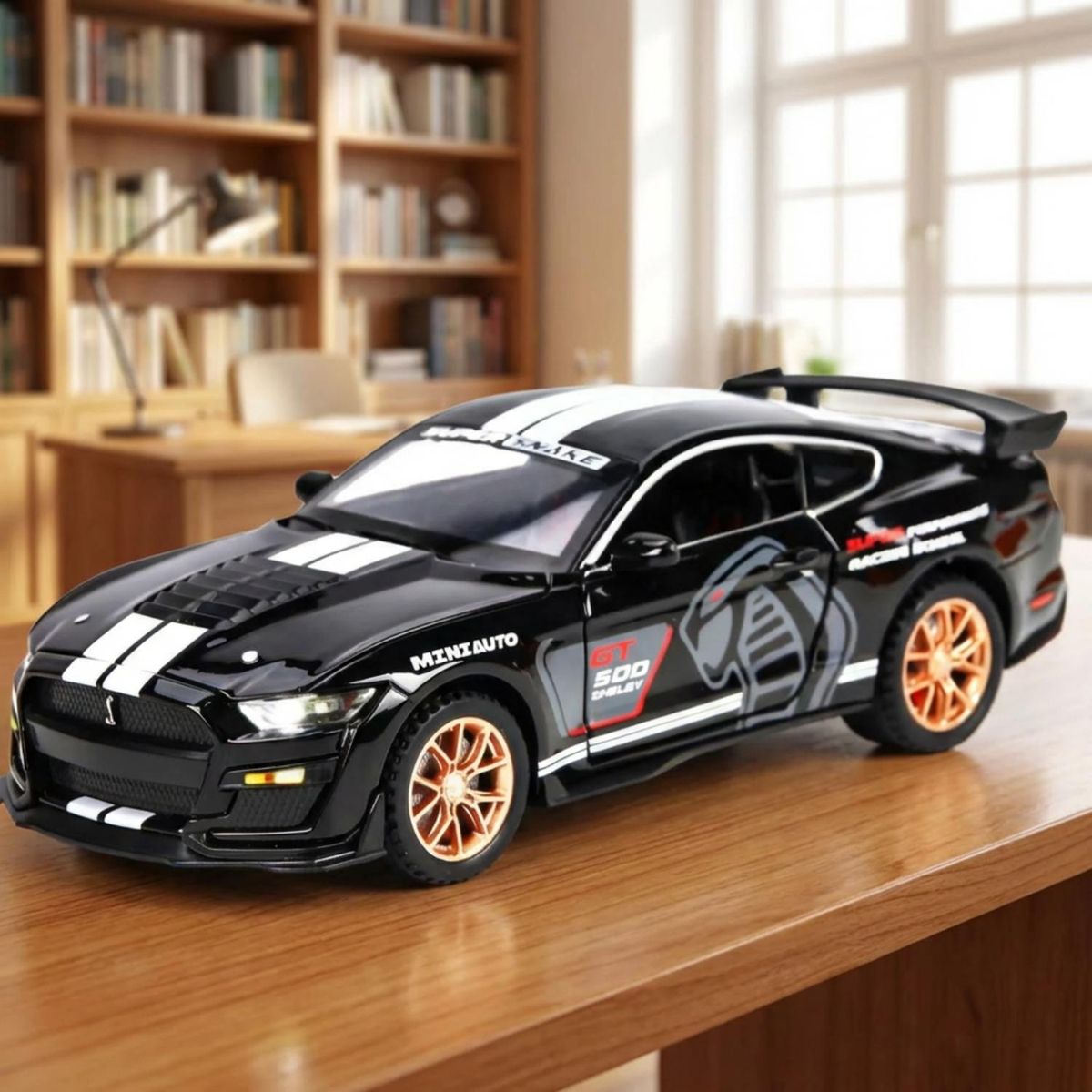 GENERICO - Auto De Colección FORD MUSTANG SHELBY GT500 COBRA NEGRO