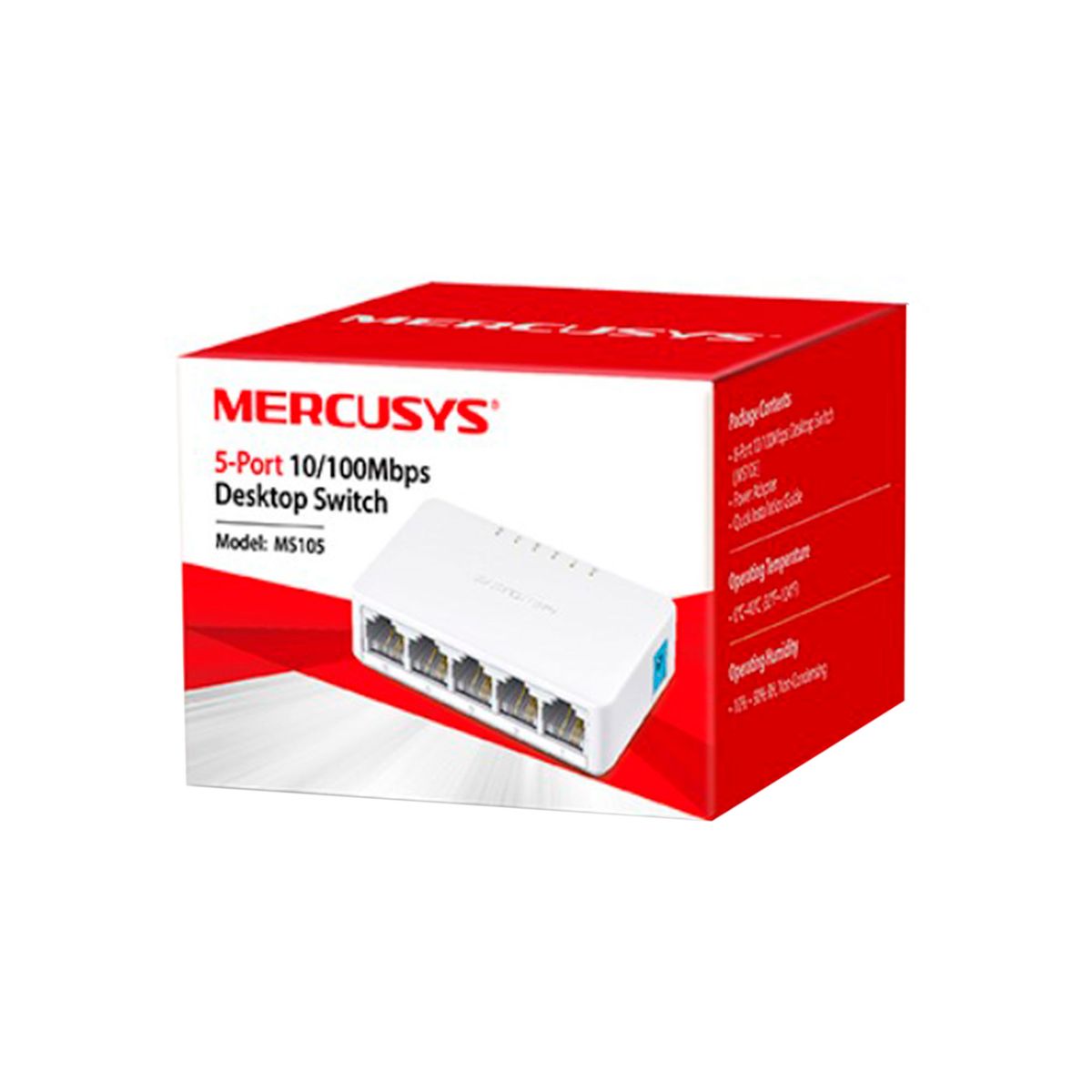 MERCUSYS - SWITCH MERCUSYS MS105 V2.2 5 PUERTOS 10-100 MBPS P-NMS105