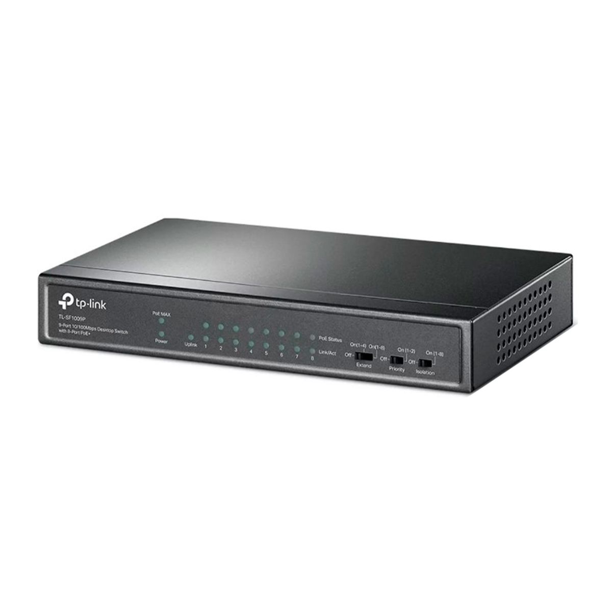 TP LINK - SWITCH DE ESCRITORIO TP-LINK TL-SF1009P 9 PUERTOS P-N TL-SF1009P V1.0