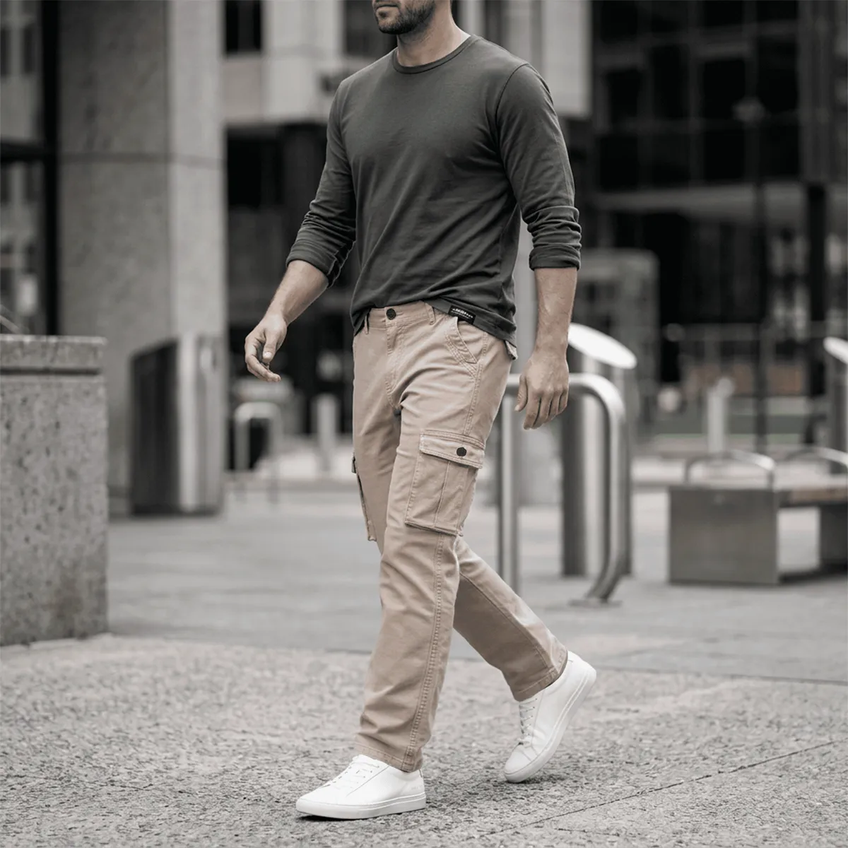ELEMENT SPECIAL EDITION - Pantalón Cargo Hombre Stretch Premium  Pantalón Cargo Urbano Moderno con Bolsillos Funcionales