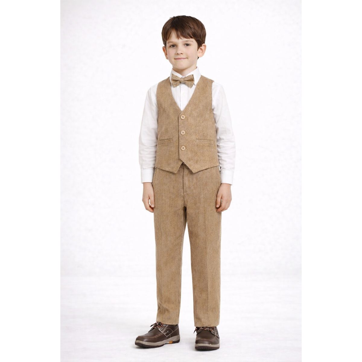 GENERICO - CONJUNTO PANTALÓN CHALECO CORBATA MARRÓN