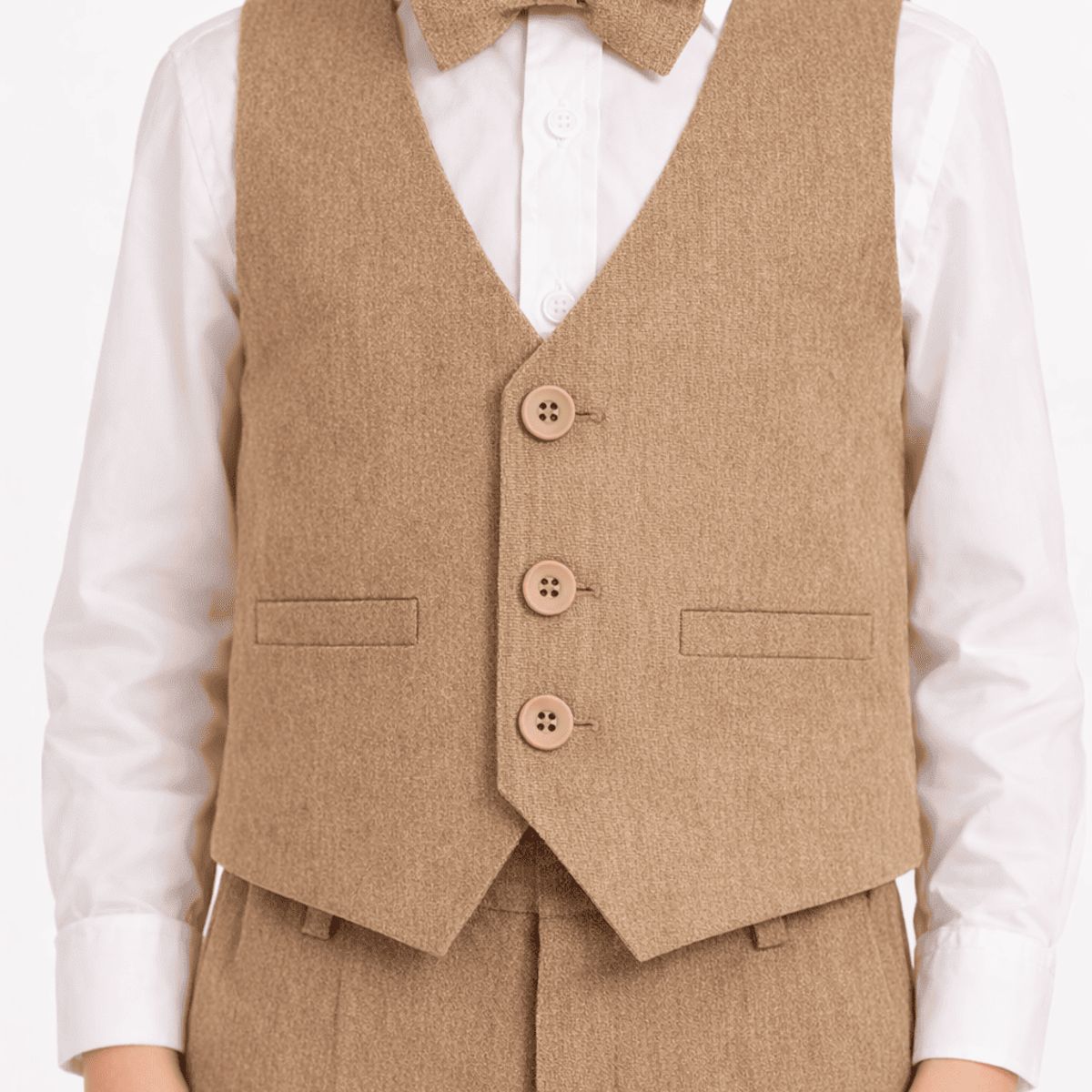 GENERICO - CONJUNTO PANTALÓN CHALECO CORBATA MARRÓN