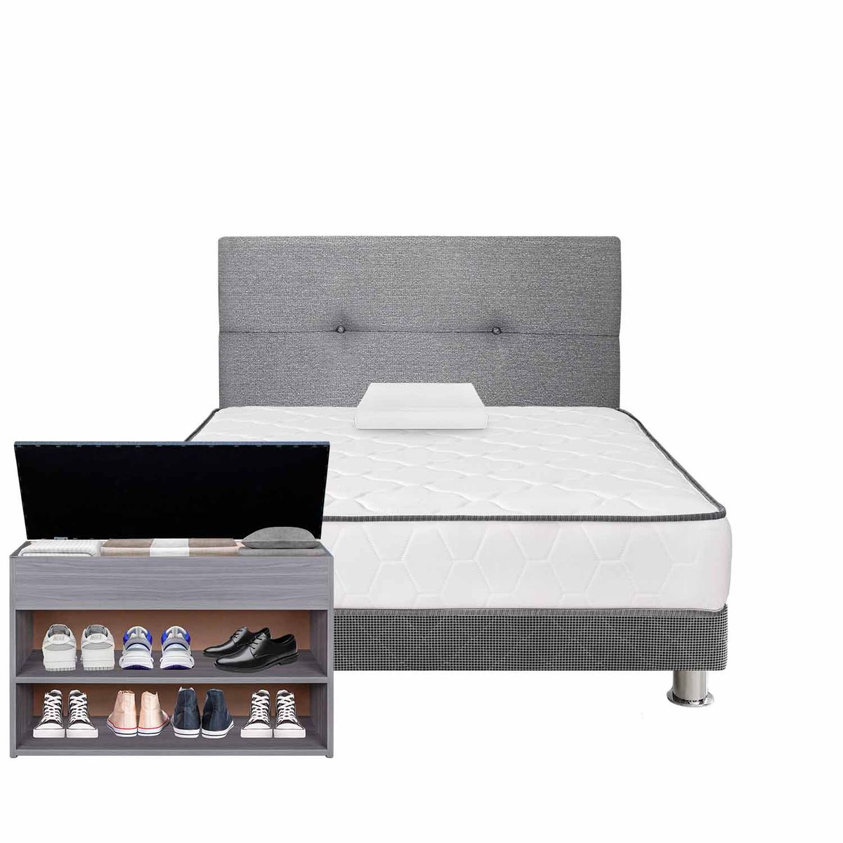 FORLI - Dormitorio Igneo 1.5 Plz + 01 Zapatera