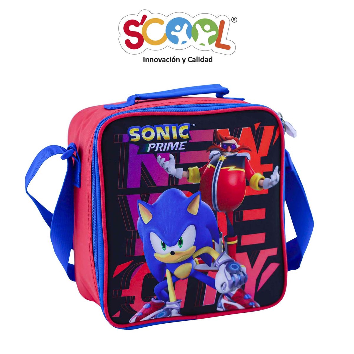 SCOOL - Scool - Lonchera Kombat Cuadrada Tela Sonic Prime