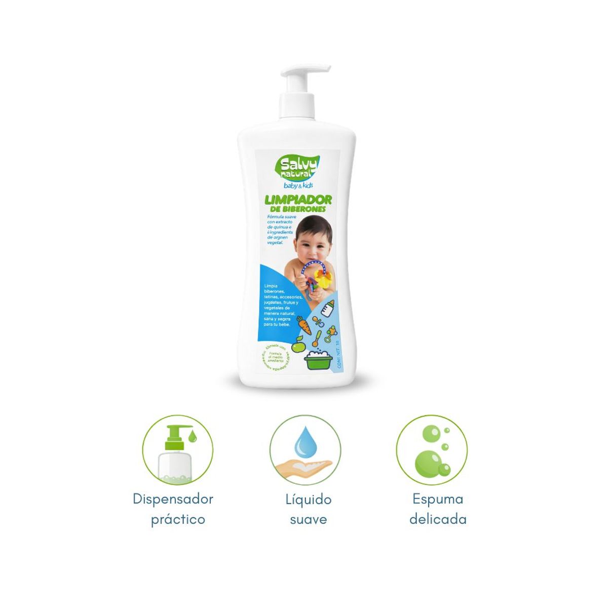 GENERICO - Limpiador Natural para Biberones y Accesorios 1lt