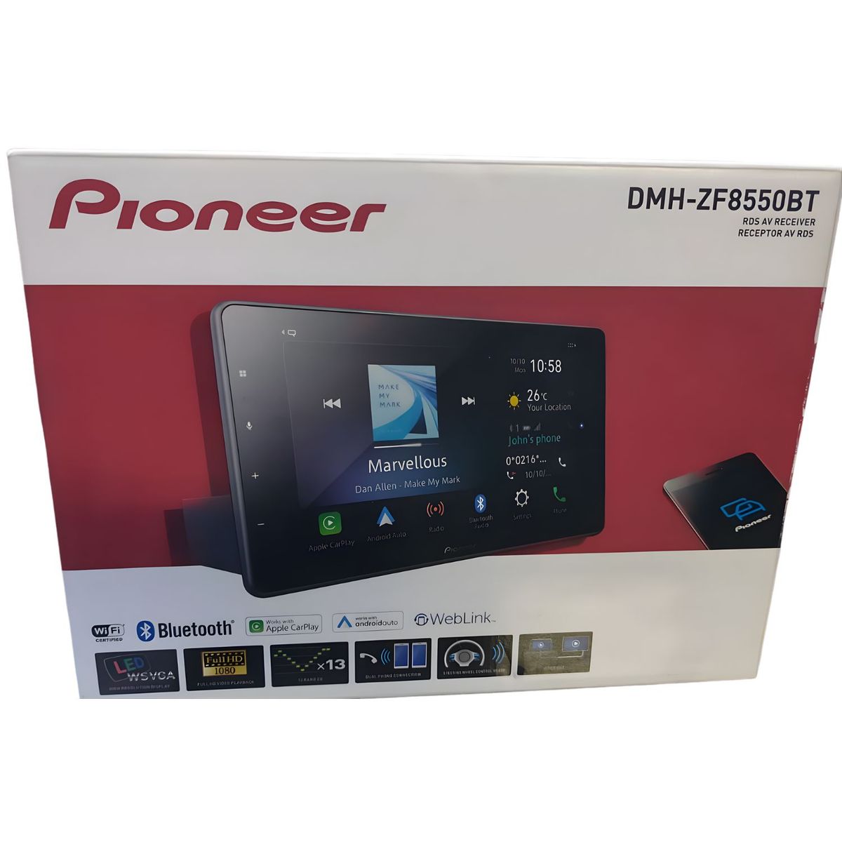 PIONEER - Autoradio Multimedia Táctil Pioneer DMH-ZF8550BT 9 Apple CarPlay y Android Auto