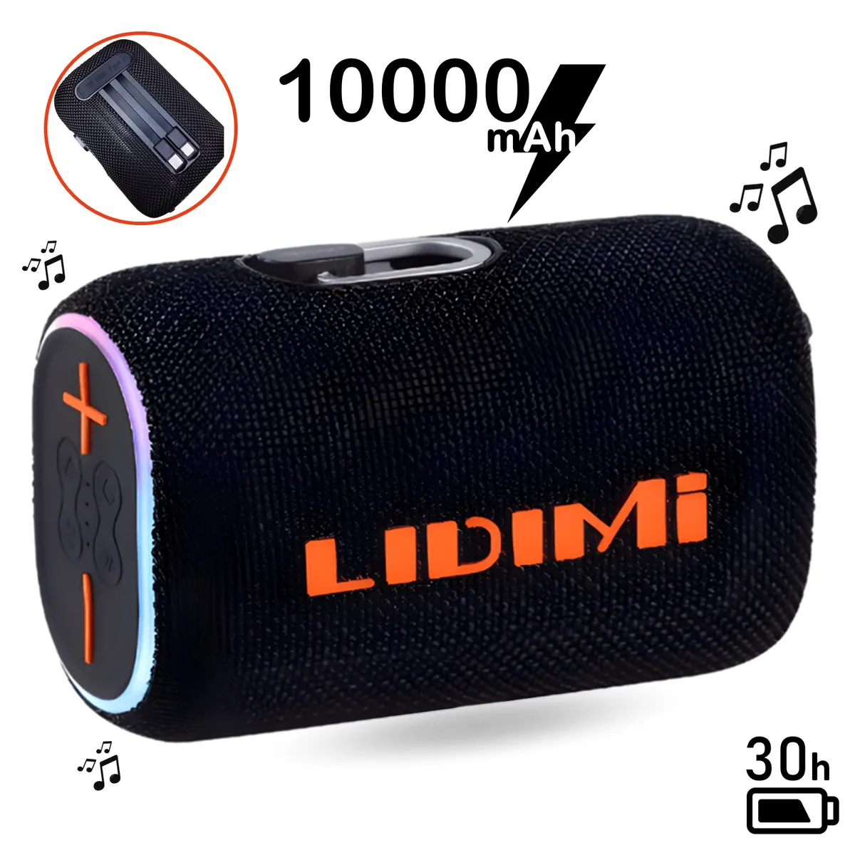 LIDIMI - Parlante Power Bank Lidimi LD-S706 Radio FM USB 10000mAh