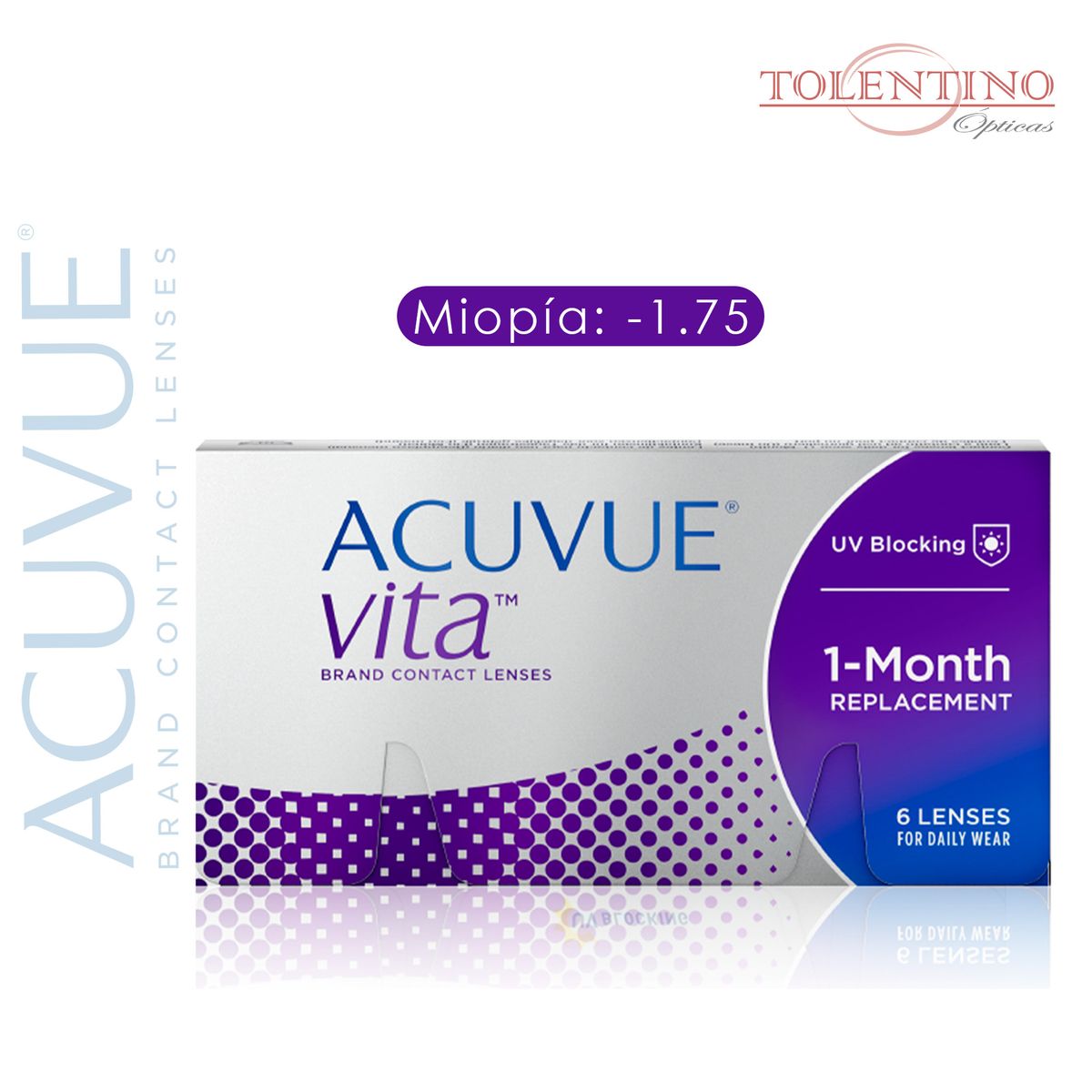 TOLENTINO - LENTES DE CONTACTO ACUVUE VITA para miopía medida -1.75