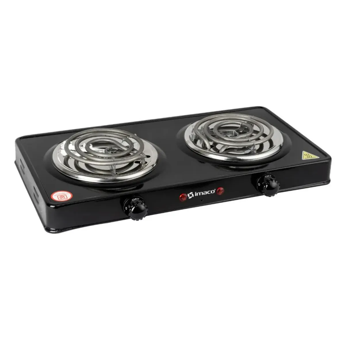IMACO - Cocina Eléctrica IMACO HP1400 2 Hornillas 2000W con Quemadores de Metal