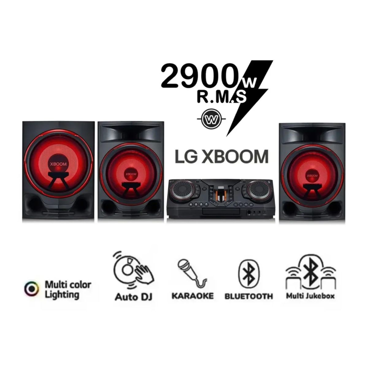 LG - Minicomponente LG XBOOM CL88 Bluetooth Karaoke Party Link 2900w