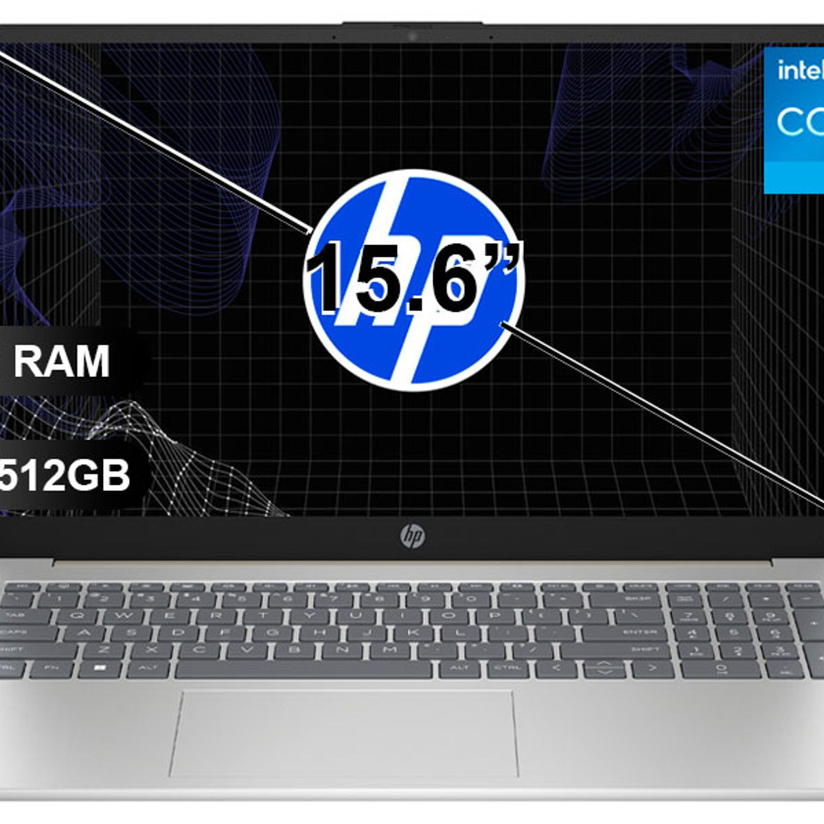 HP - Laptop HP 15-FD0152LA I5-1334U, 8GB RAM, 512GB SSD, 15.6 TOUCH, SIN WINDOWS B9TS2LA