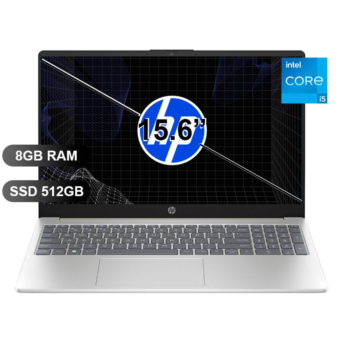 HP - Laptop HP 15-FD0152LA I5-1334U, 8GB RAM, 512GB SSD, 15.6 TOUCH, SIN WINDOWS B9TS2LA