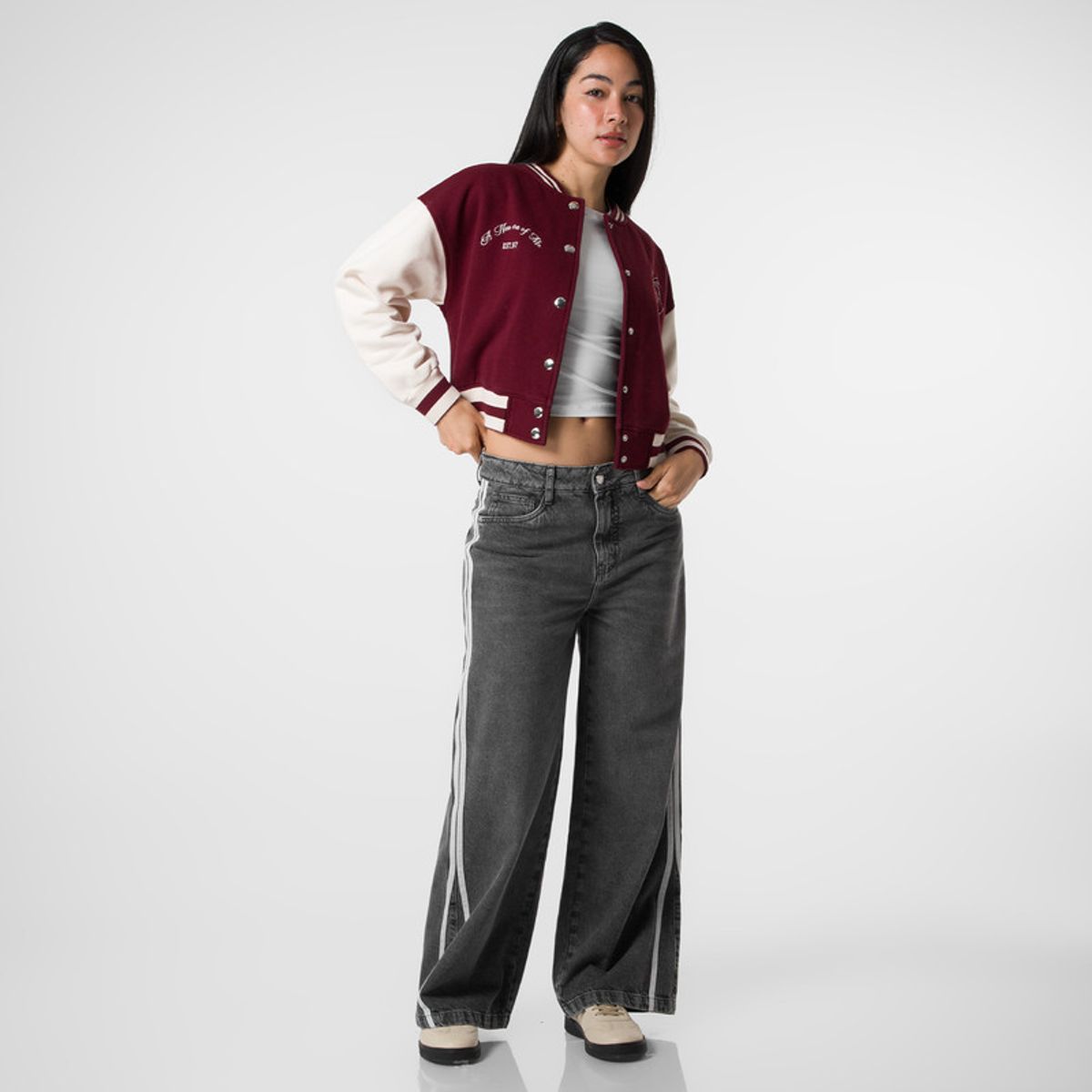 SQUEEZE - Poleras Zipper Franela Maify Mujer