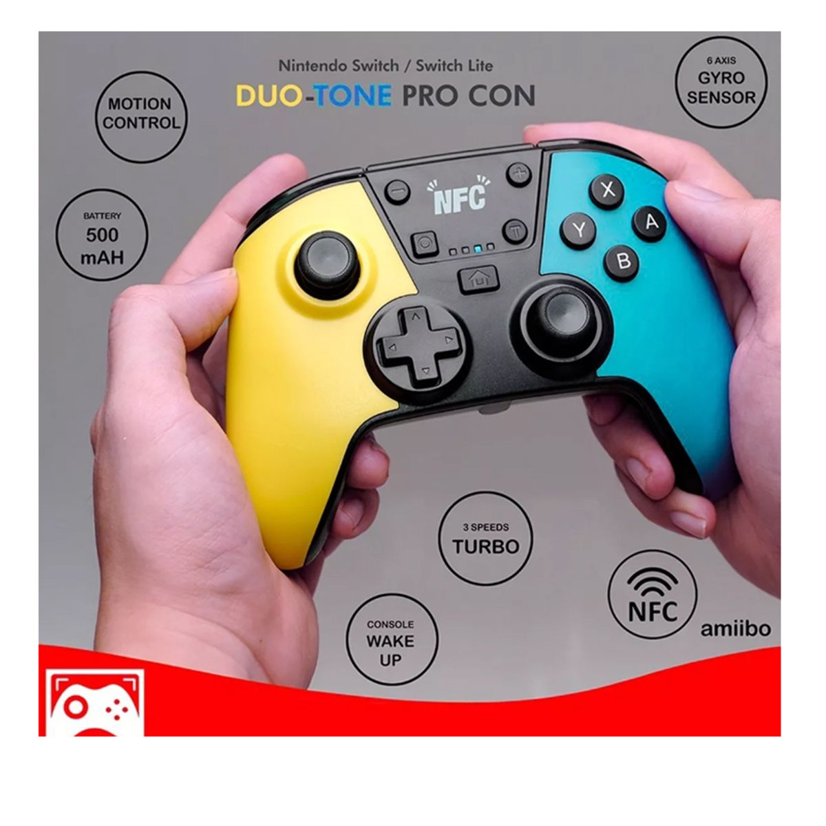 GENERICO - Mando para Nintendo Switch Pro Inalámbrico con NFC compatible PC