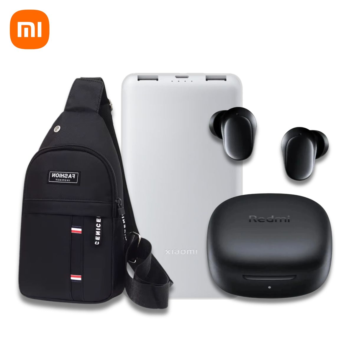 XIAOMI - Powerbank Xiaomi 10000mAh 22.5W + Audifonos Xiaomi Buds 6 Play + Morral