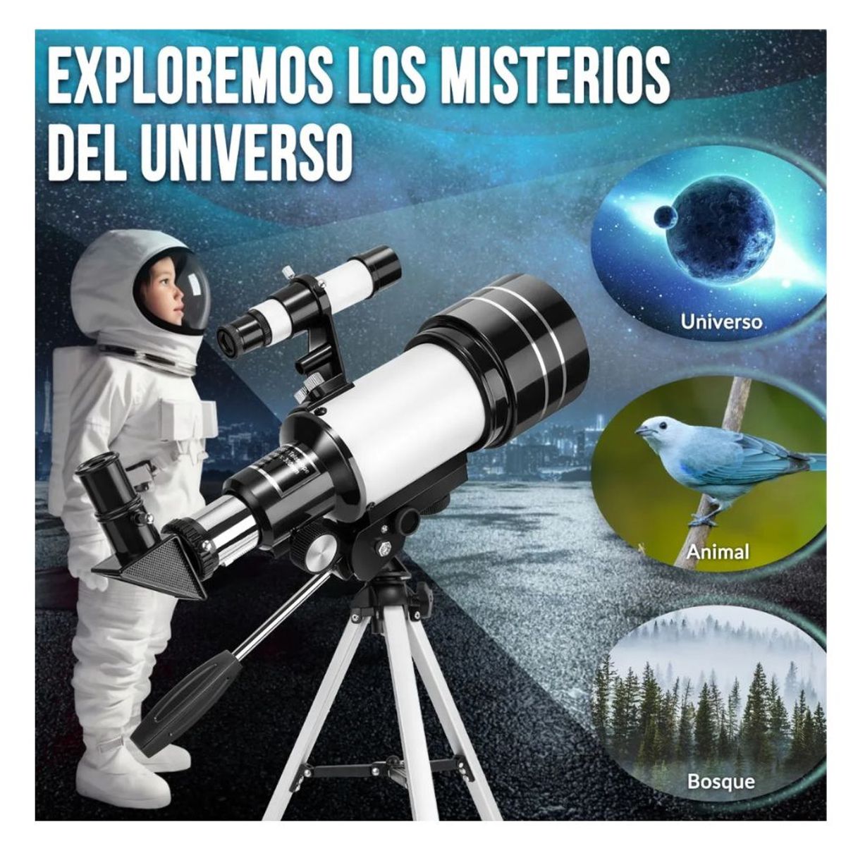 GENERICO - Telescopio Astronómico Explora el Universo con Aumento de 150x