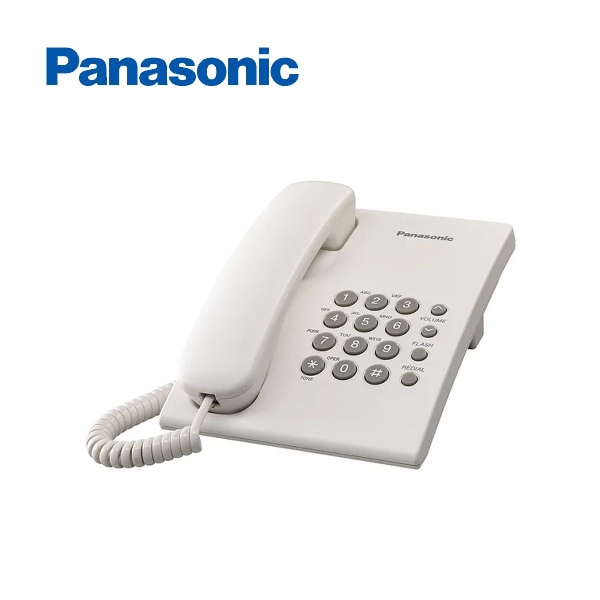 PANASONIC - Teléfono Alámbrico Fijo Panasonic KX-TS500LXW - Blanco