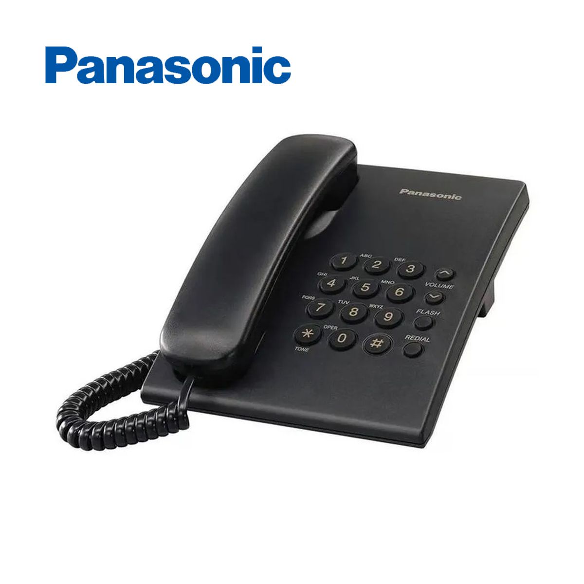PANASONIC - Teléfono Alámbrico Fijo Panasonic KX-TS500LXB - Negro