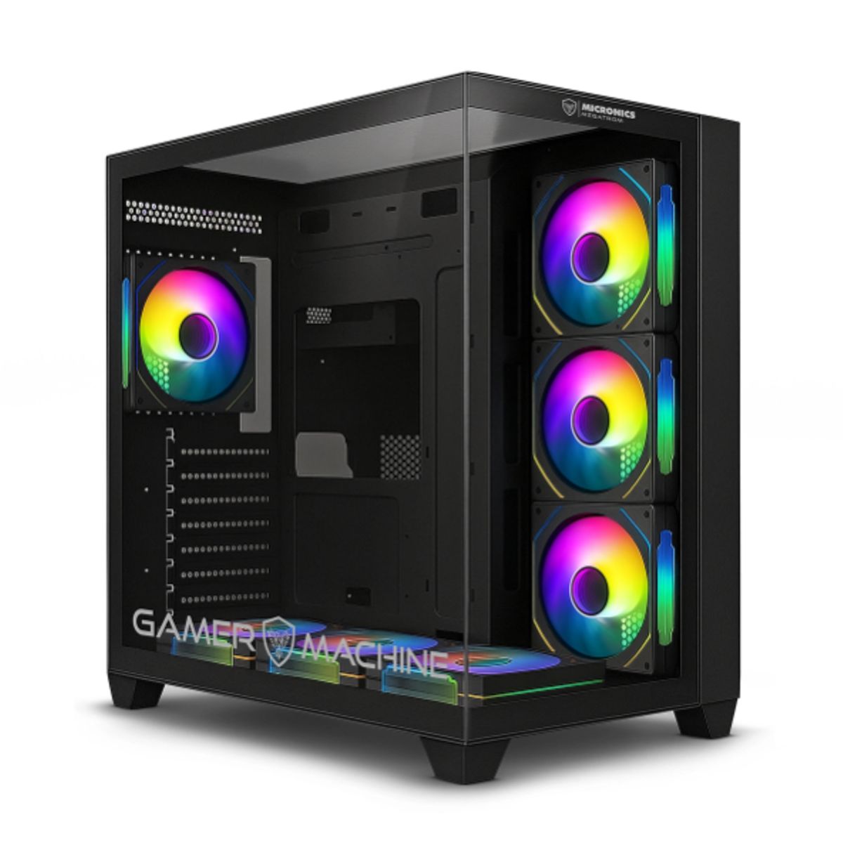 MICRONICS - Case Gamer MEGATRON BLACK MIC GFC1003 7FAN ARGB MICRONICS