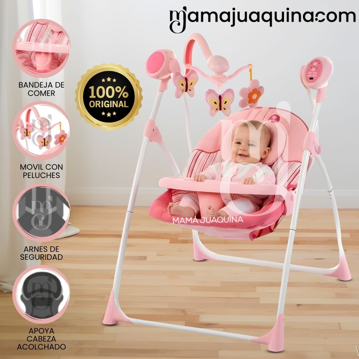 BABY - Silla Mecedora Didáctica «PRETTY CHAIR» Edición Limitada Pink
