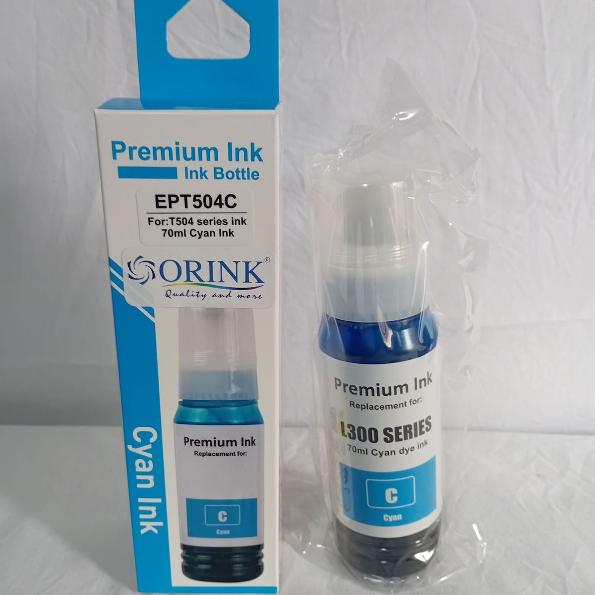 GENERICO - Botella de Tinta Compatible Orink 504 Cyan Refill Cian para Epson EcoTank