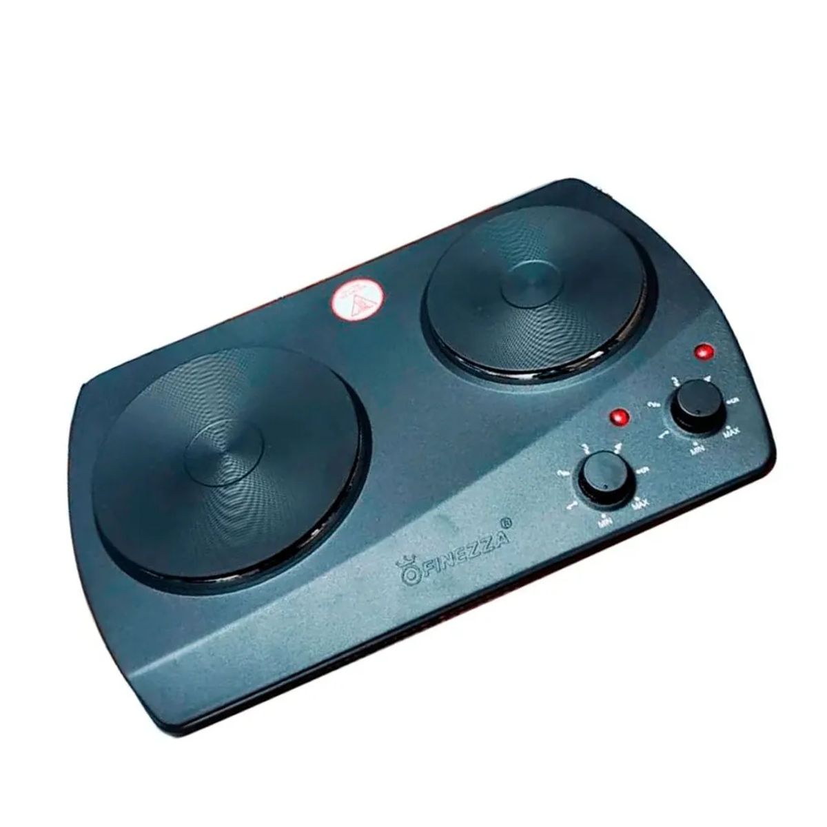 FINEZZA - Cocina Eléctrica Finezza FZ-203D3N de Mesa con 2 Hornillas Color Negro