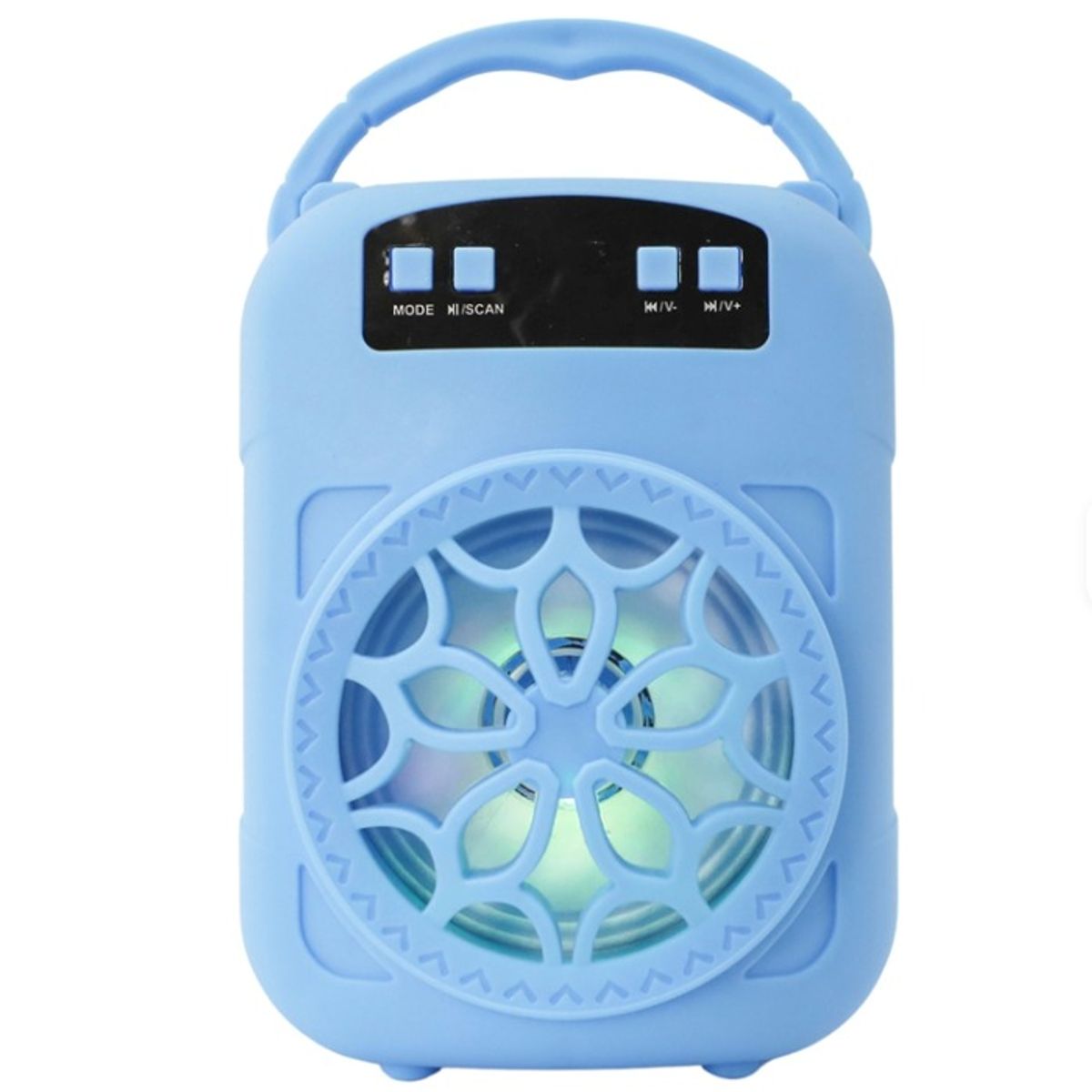 GENERICO - Mini Parlante portatil con Soporte para Celular celeste