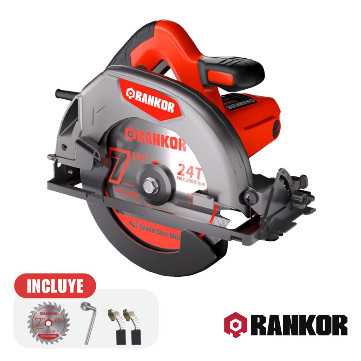 RANKOR - Sierra Circular 7 1/4" 1600W RANKOR Profesional RCS160001  Marca:
