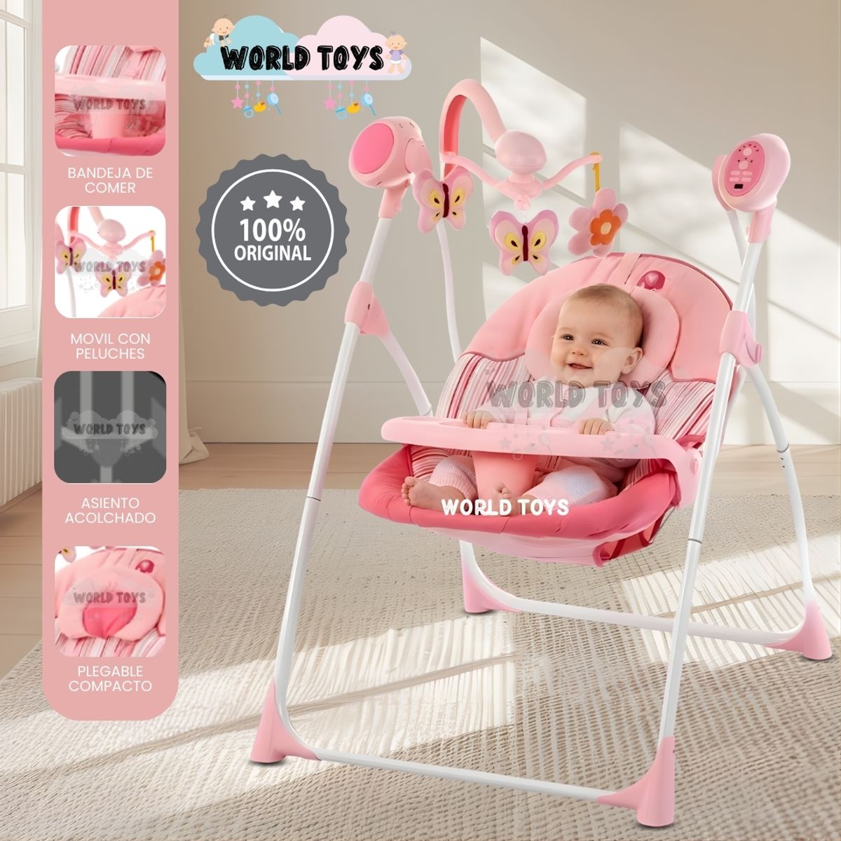 BABY - Silla Mecedora Didáctica «PRETTY CHAIR» Edición Limitada Pink