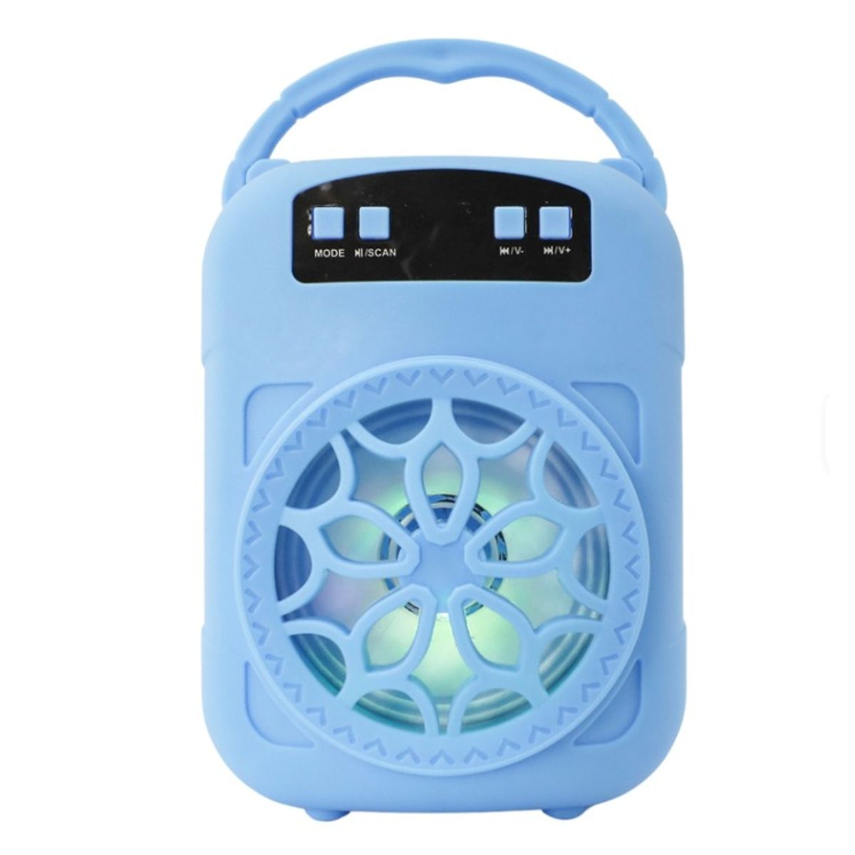 GENERICO - Mini Parlante portatil con Soporte para Celular celeste