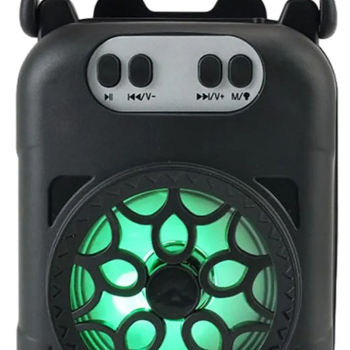 GENERICO - Mini Parlante portatil con Soporte para Celular Negro