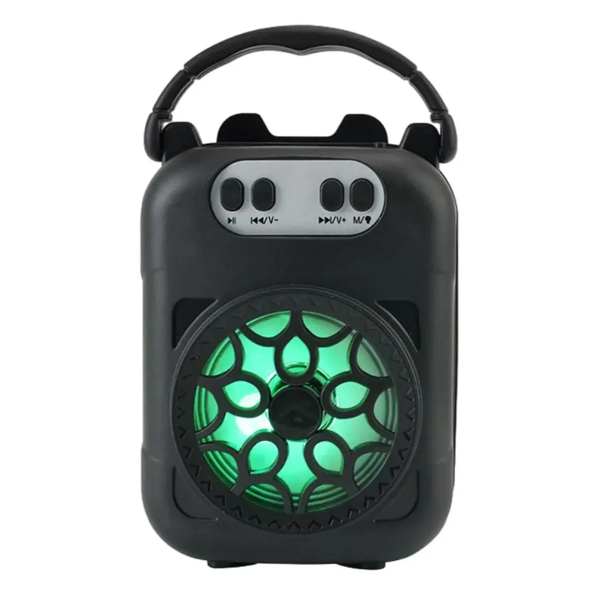 GENERICO - Mini Parlante portatil con Soporte para Celular Negro