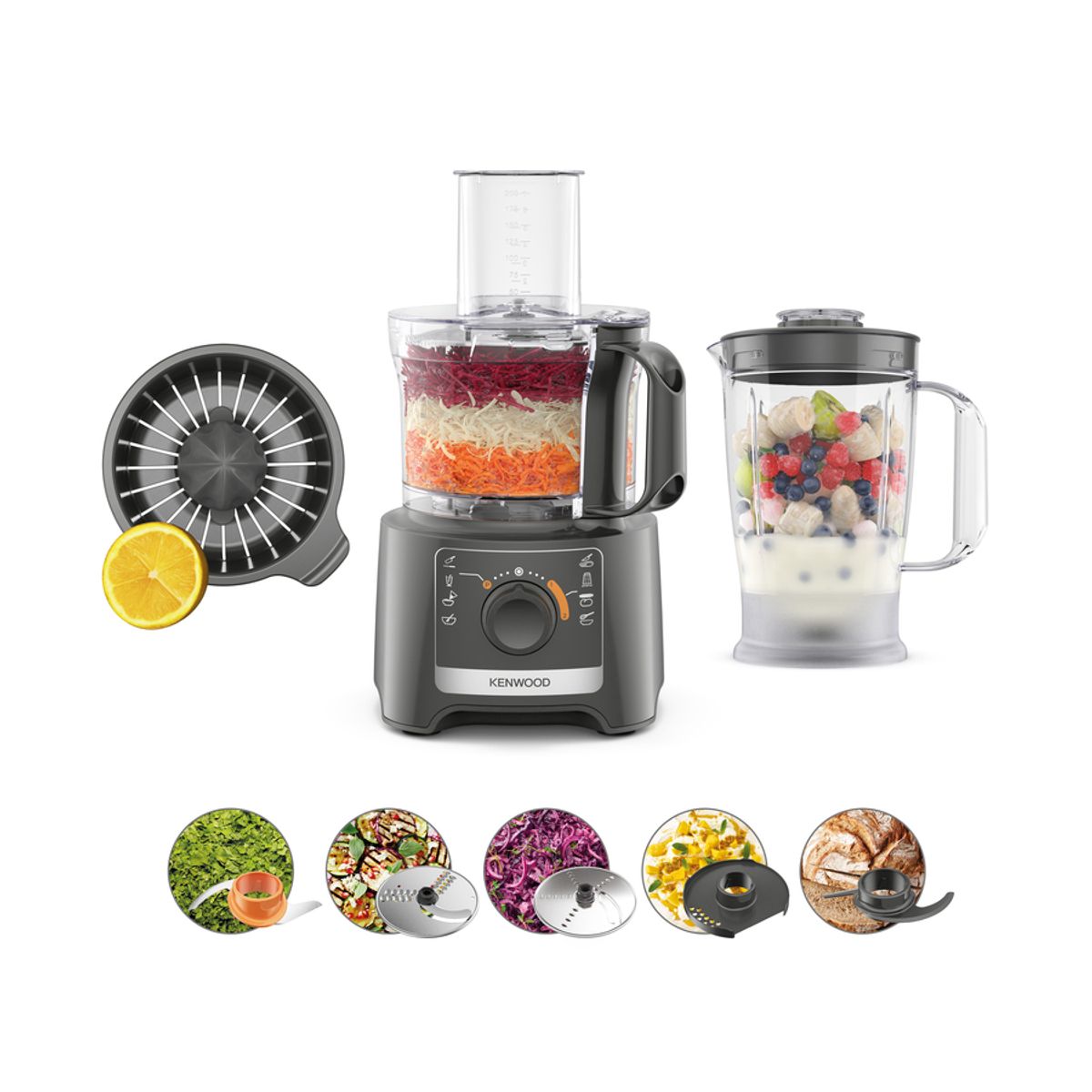 Procesador De Alimentos Kenwood Multipro Compact FDP31.360GY Gris, marca KENWOOD - Foto Principal