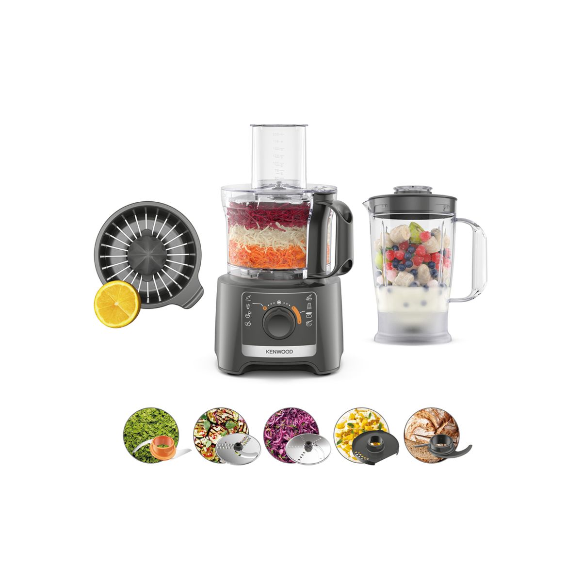 Procesador De Alimentos Kenwood Multipro Compact FDP31.360GY Gris, marca KENWOOD - Foto Principal