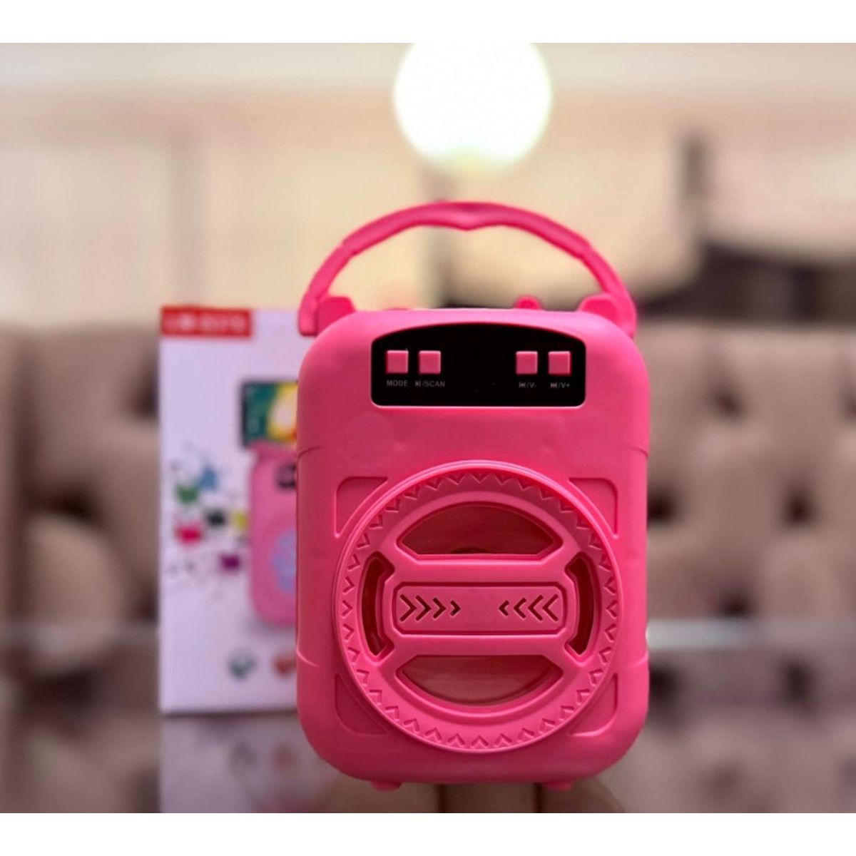 GENERICO - Altavoz portátil Bluetooth de 3 pulgadas LM-S375, inalámbrico ROSADO