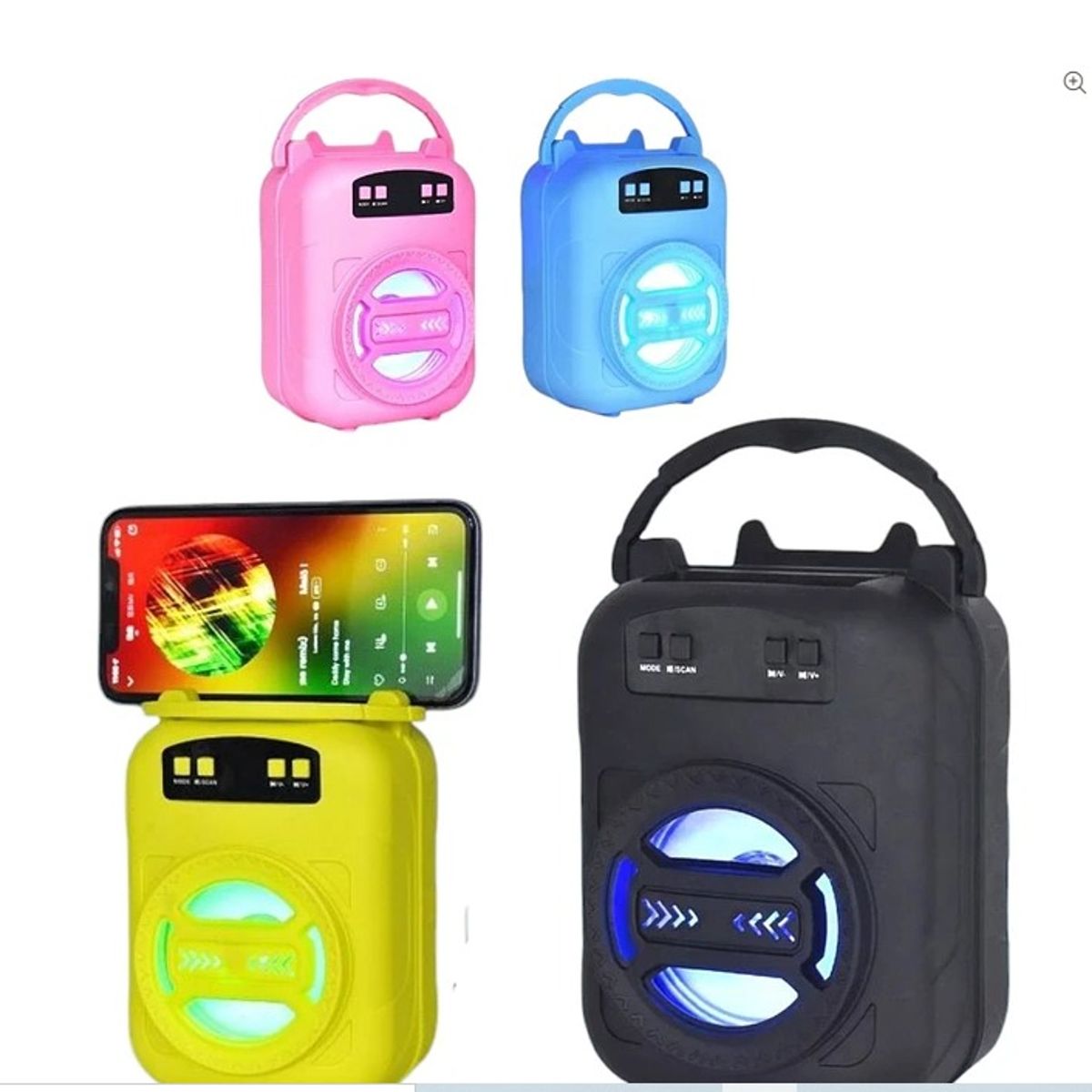 GENERICO - Altavoz portátil Bluetooth de 3 pulgadas LM-S375, inalámbrico ROSADO