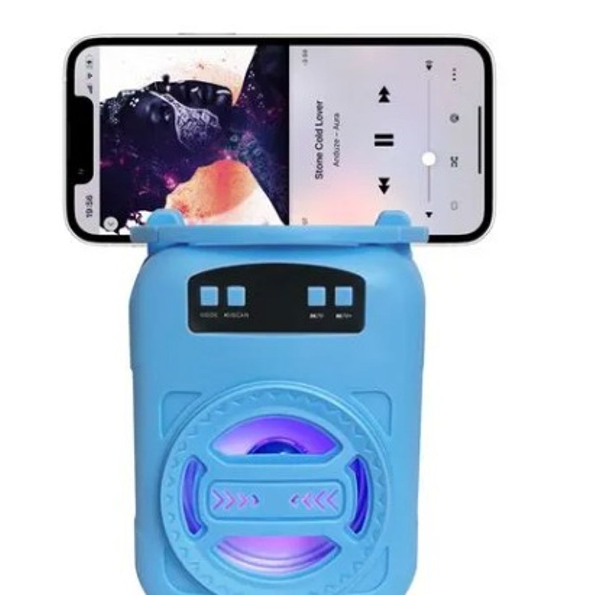 GENERICO - Altavoz portátil Bluetooth de 3 pulgadas LM-S375, inalámbrico Celeste