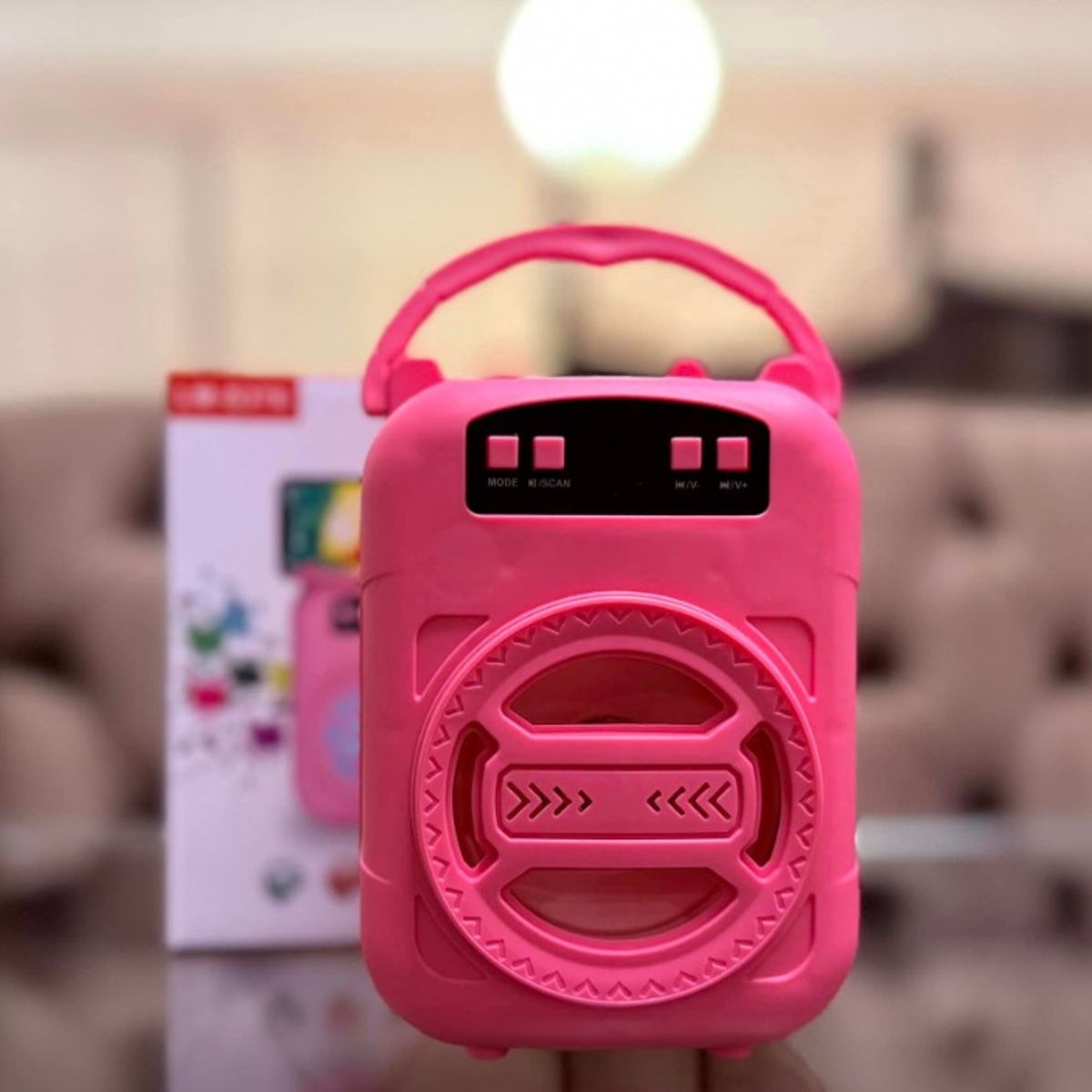 GENERICO - Altavoz portátil Bluetooth de 3 pulgadas LM-S375, inalámbrico ROSADO