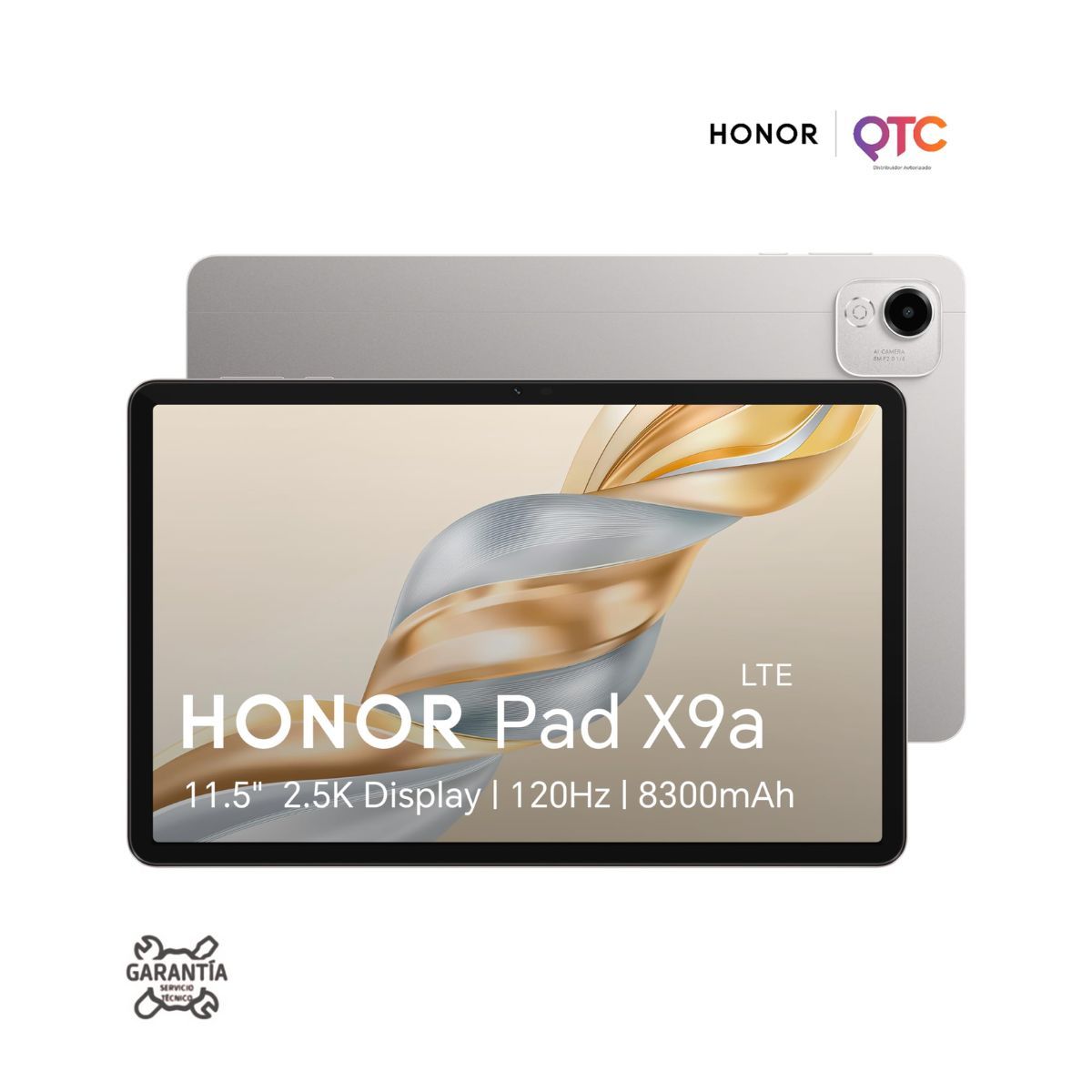 HONOR - Tablet Honor Pad X9a LTE 11.5” 8GB RAM 128GB 2.5K 120Hz Snapdragon Space Gray + Case