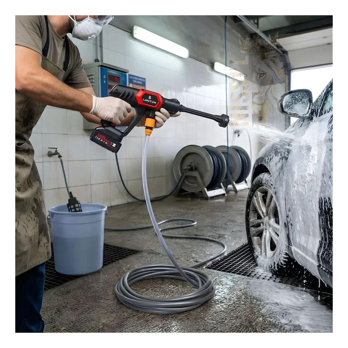 HIDROLAVADORA PORTATIL LANTUN PRO DE ALTA POTECIA CON CABEZALES REGULABLES, marca OEM - Foto Principal