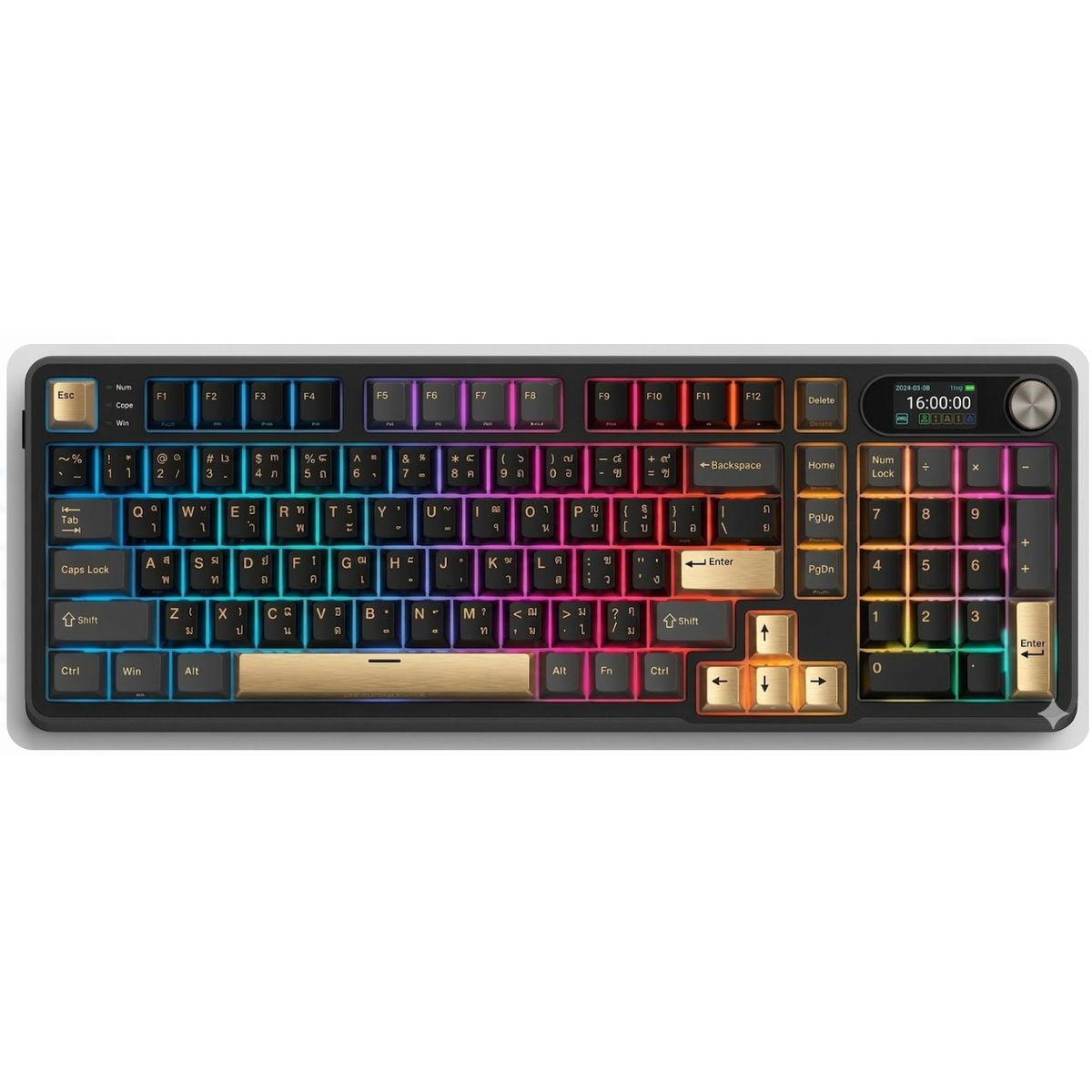 ROYAL KLUDGE - Royal Kludge - Teclado S98 Wireless 98% Phantom Switch Chartreuse