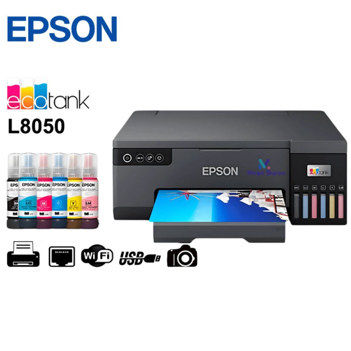 EPSON - Impresora FOTOGRAFICA Epson L8050 A4 IMPRIME PVC DISCOS WIFI