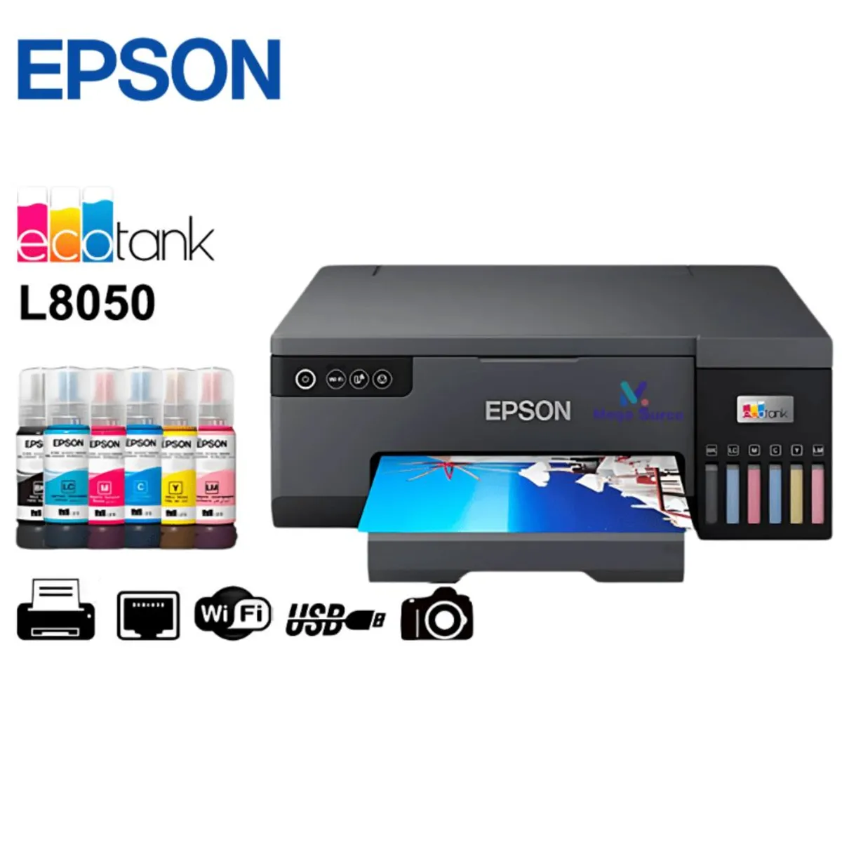 EPSON - Impresora FOTOGRAFICA Epson L8050 A4 IMPRIME PVC DISCOS WIFI