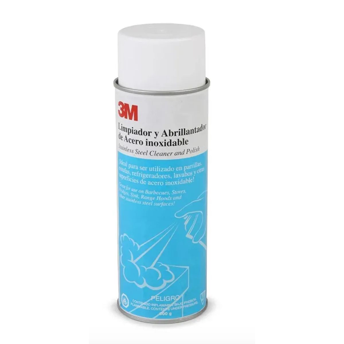 LIMPIADOR Y ABRILLANTADOR DE ACERO INOXIDABLE 3M 600ML, marca 3M - Foto Principal
