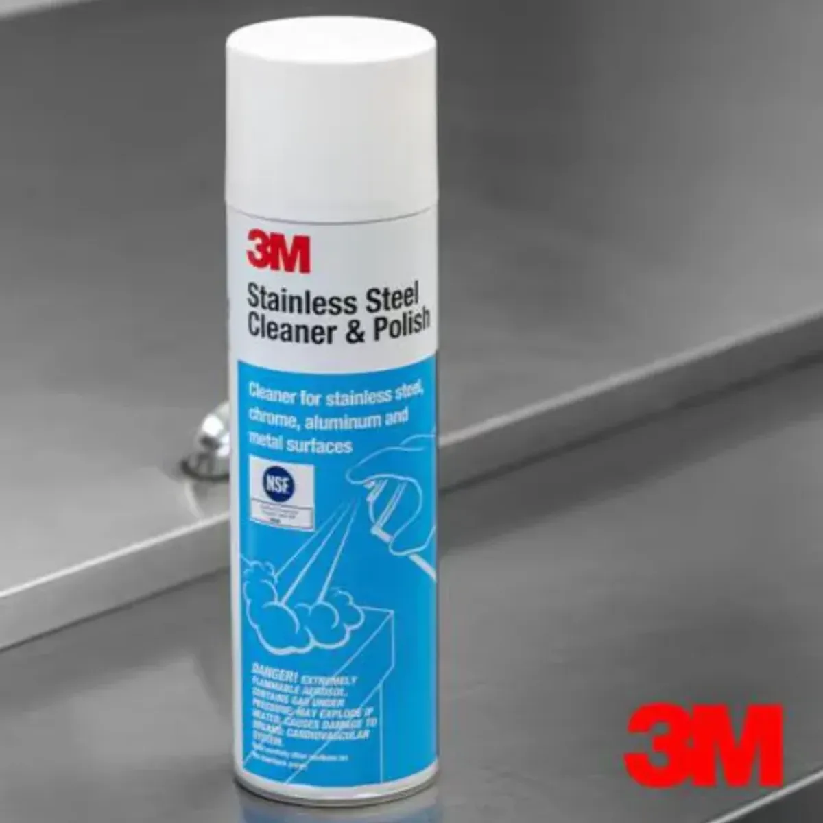 LIMPIADOR Y ABRILLANTADOR DE ACERO INOXIDABLE 3M 600ML, marca 3M - Foto 2