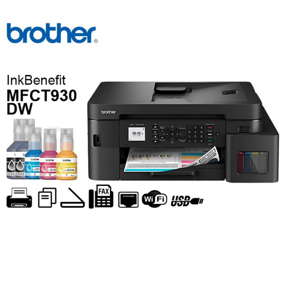 BROTHER - Impresora multifuncional de inyección de tinta a color MFC-T930DW