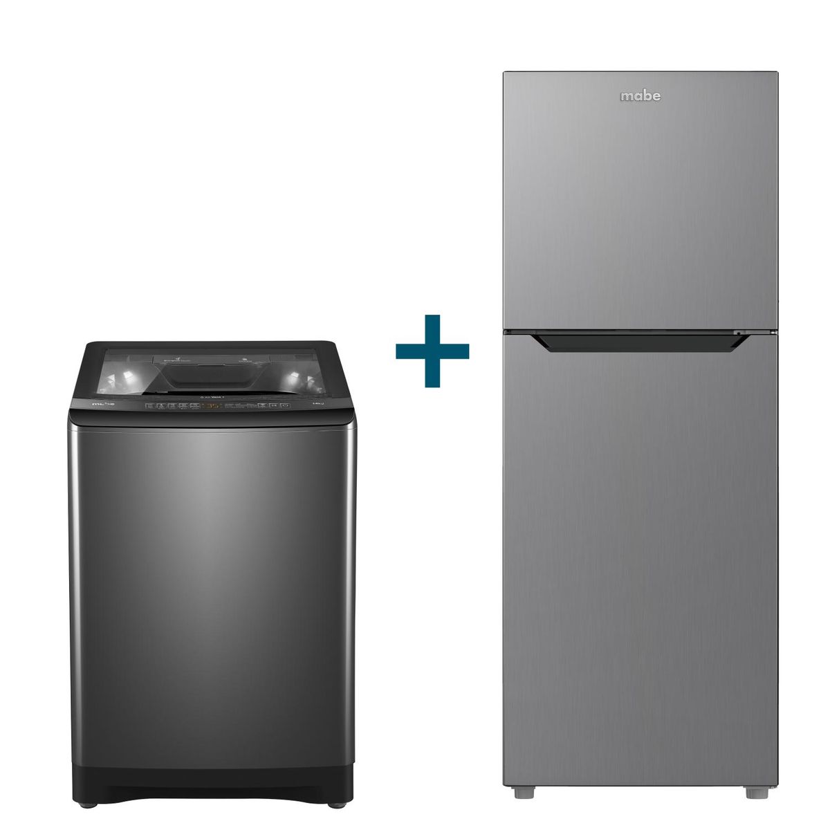 MABE - Combo Refrigeradora 196 L +Lavadora Automática 14kg Mabe
