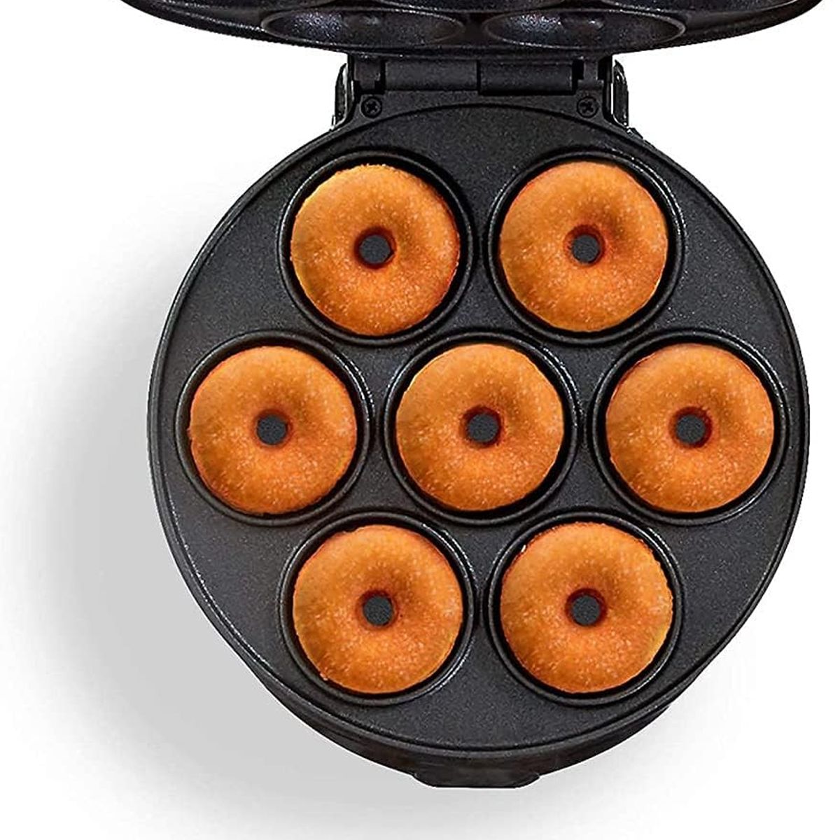 GENERICO - Máquina para Mini Donas Eléctrica - Antiadherente y Rápida – 7 Donas por Lote